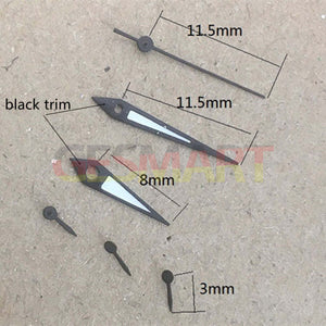 11.5mm Black Trim Arrow Shape Watch Hand for Epson VX3J VX9J VX7J VX3N VX9N VX42