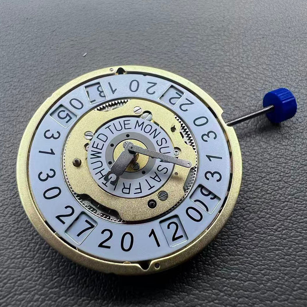 Swiss Ronda 5050C quartz watch movement with precise chronograph functions for accurate timekeeping.