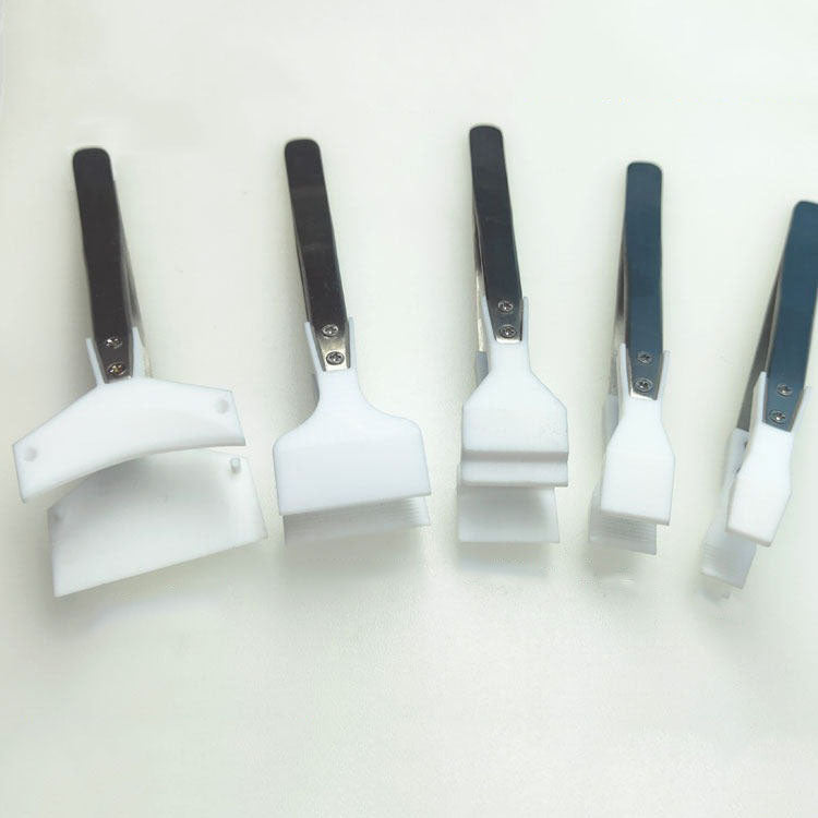 PTFE tweezers, chemical resistant for lab and semiconductor wafer handling tasks