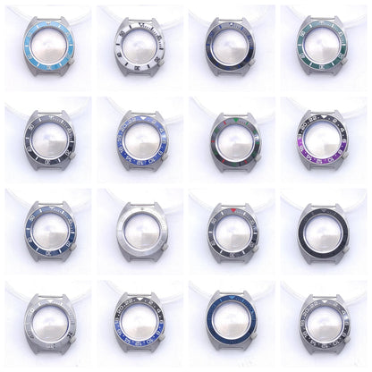 40mm Watch Case with Ceramic Bezel Shadow Ring Sapphire Crystal for NH35/NH36/4R