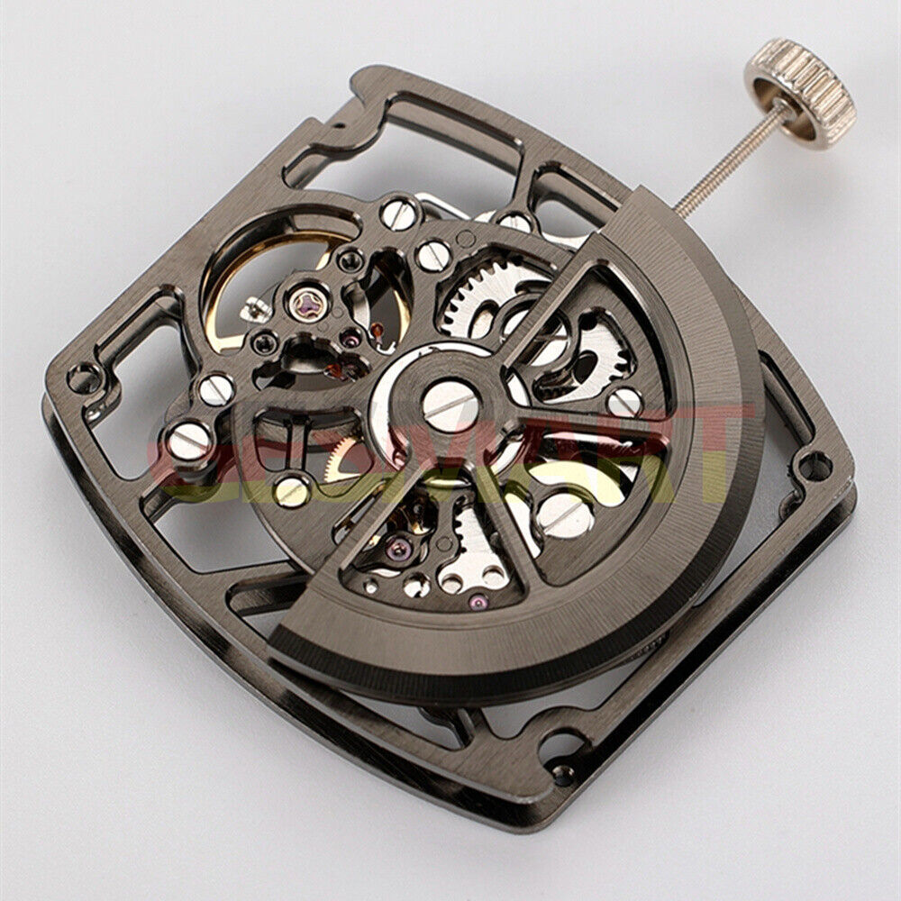 Asian HZ1C00D watch accessory featuring silver and black hollow barrel design, automatic mechanical precision.