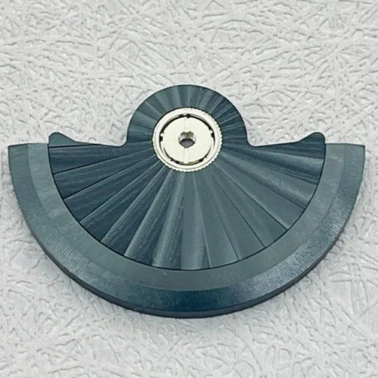 Dark blue Mod Radioactive Stripe rotor weight for NH35 NH36 watch movement, enhancing precision.