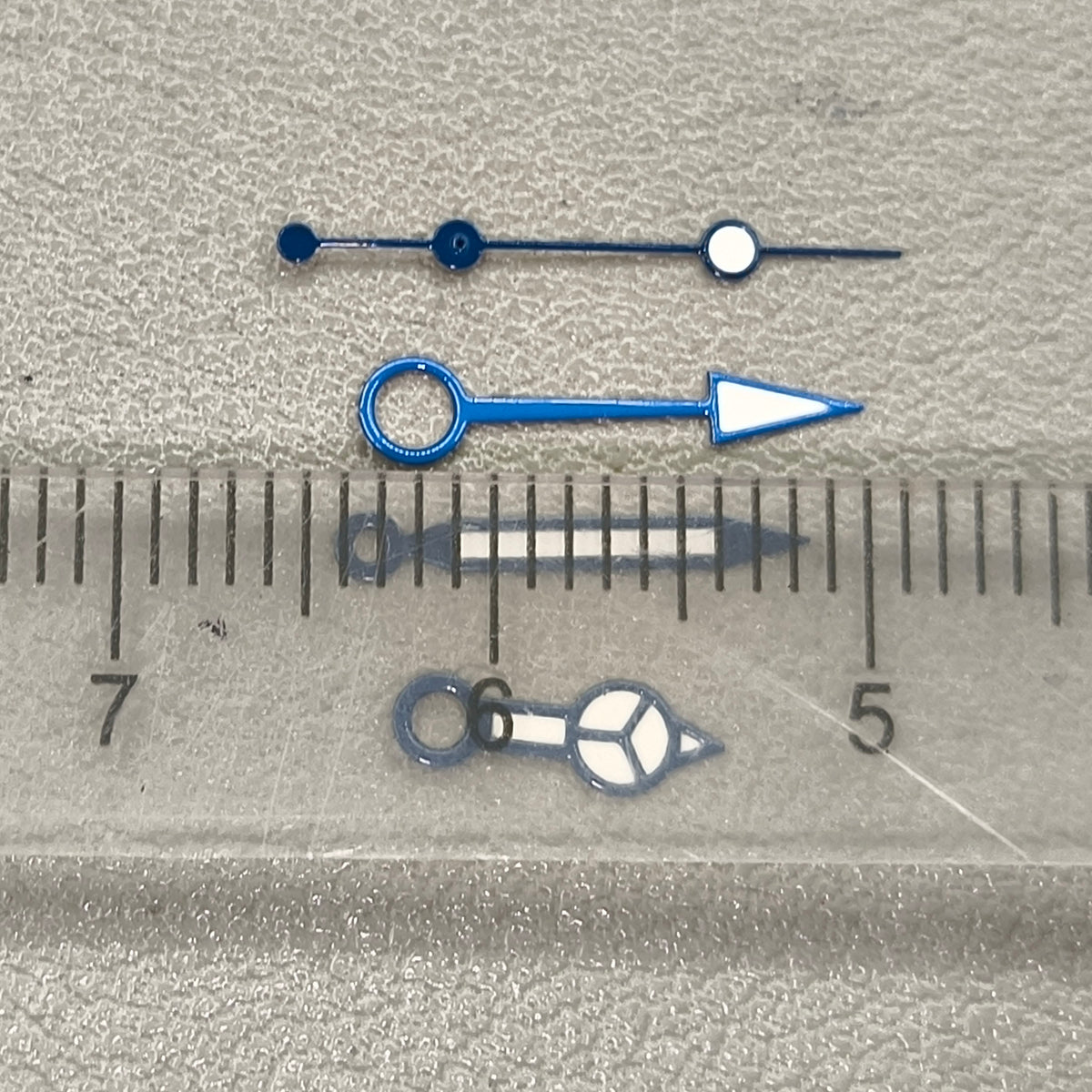 Modified GMT NH34 Green Luminous Blue Trim Watch Hands for NH35 NH34A 4R34