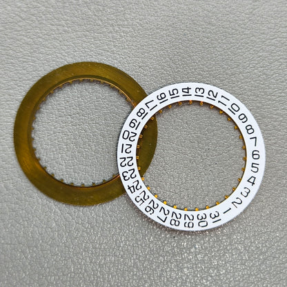 2 PIECES Black Font White Date Disk Wheel for Movement ETA2836 Date@3