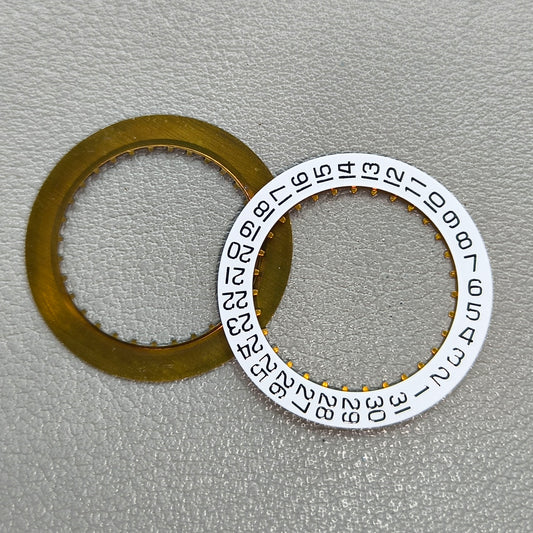 2 PIECES Black Font White Date Disk Wheel for Movement ETA2836 Date@3