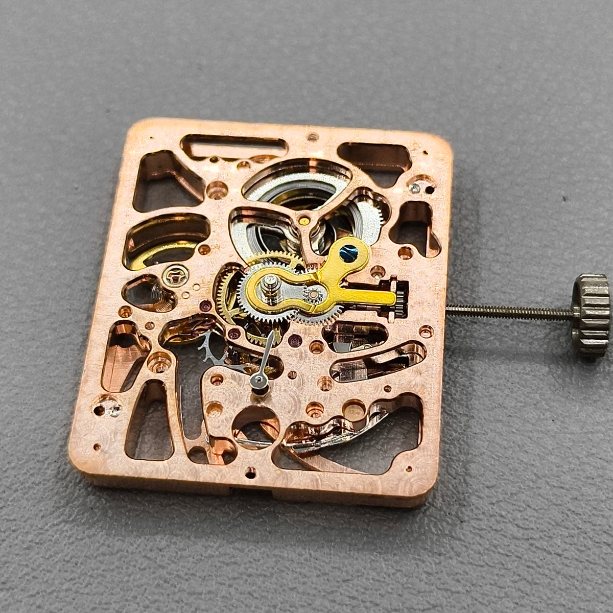 Rose Gold Hollow Square Hangzhou 2189 Mechanical Movement