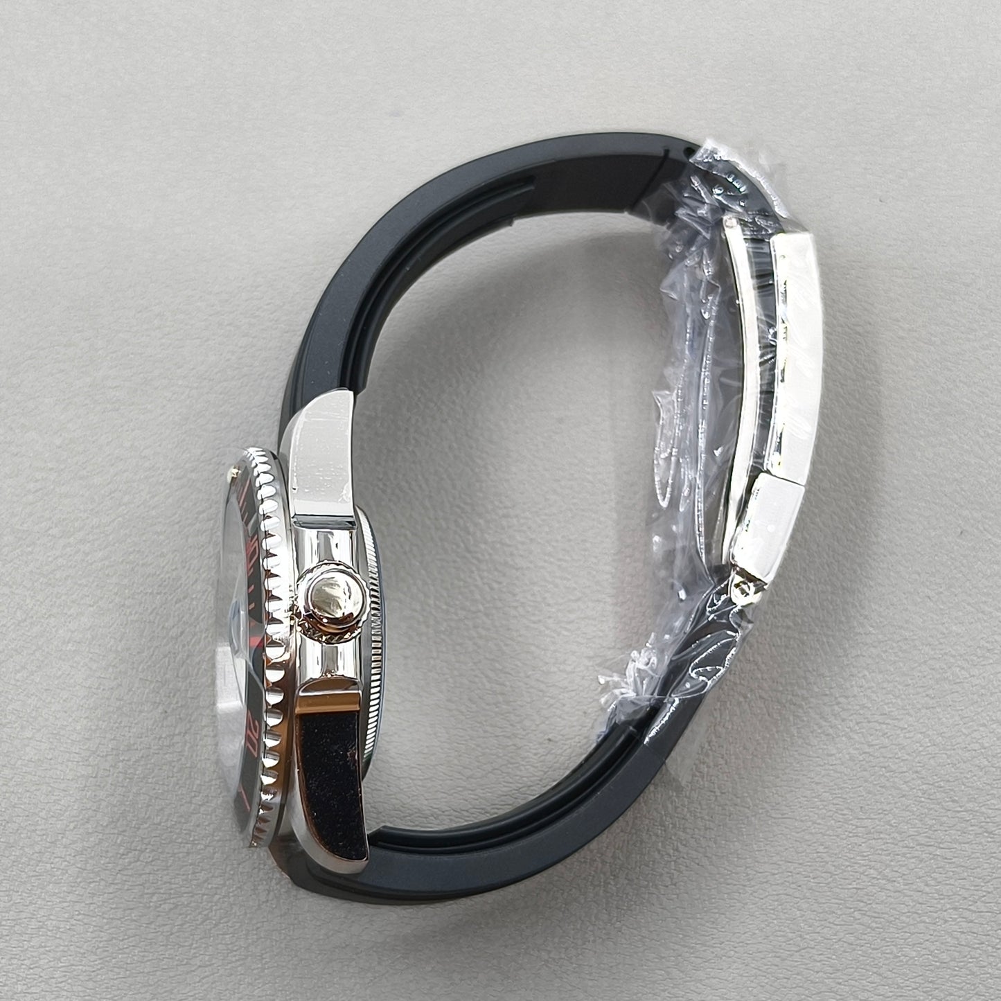 40mm Watch Case Rubber Strap For 4R NH35 NH36 NH34 NH38 NH70 Sapphire Glass