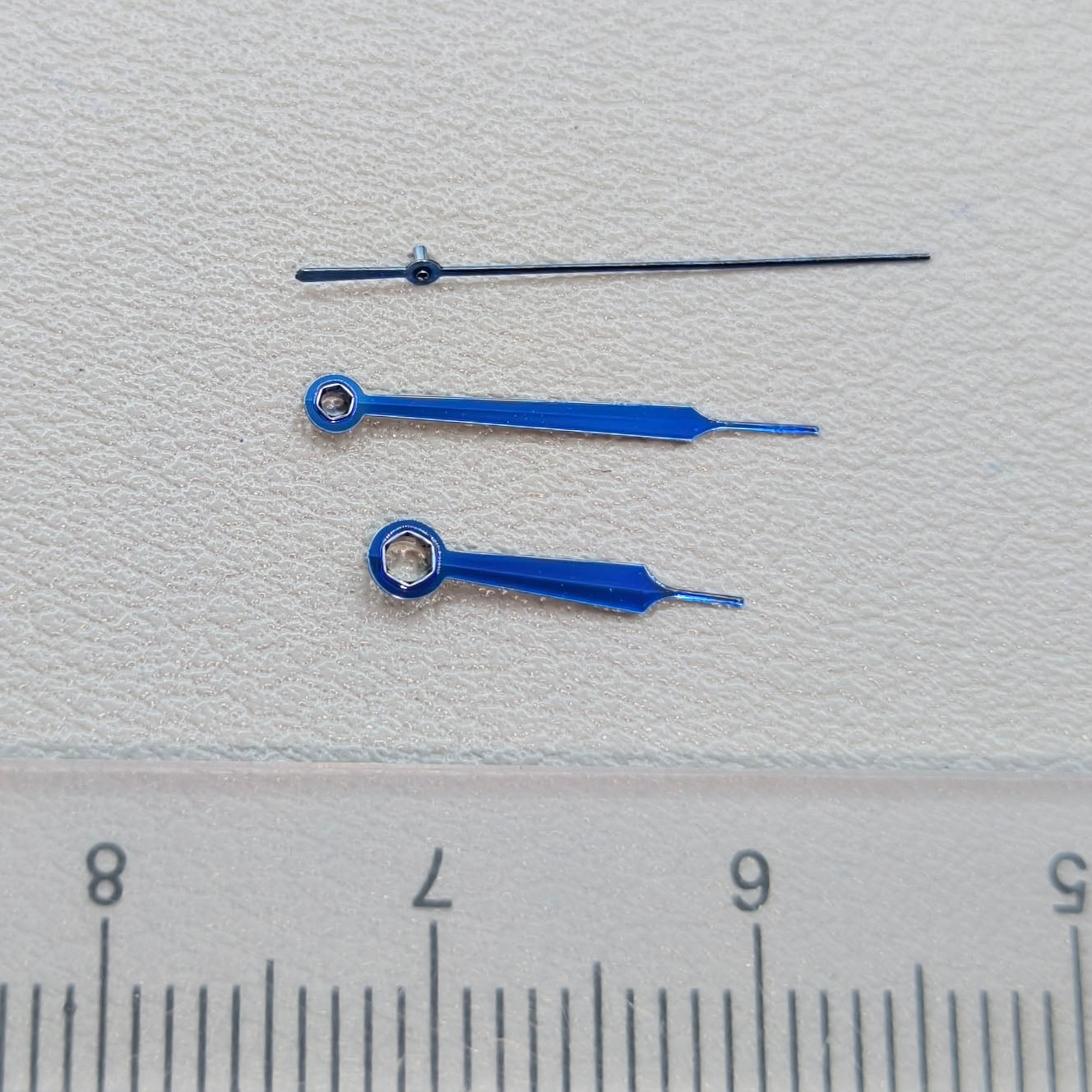 2 Sets/Pack High Cannon Blue Painted Watch Hand Set for China Made Orient Movement