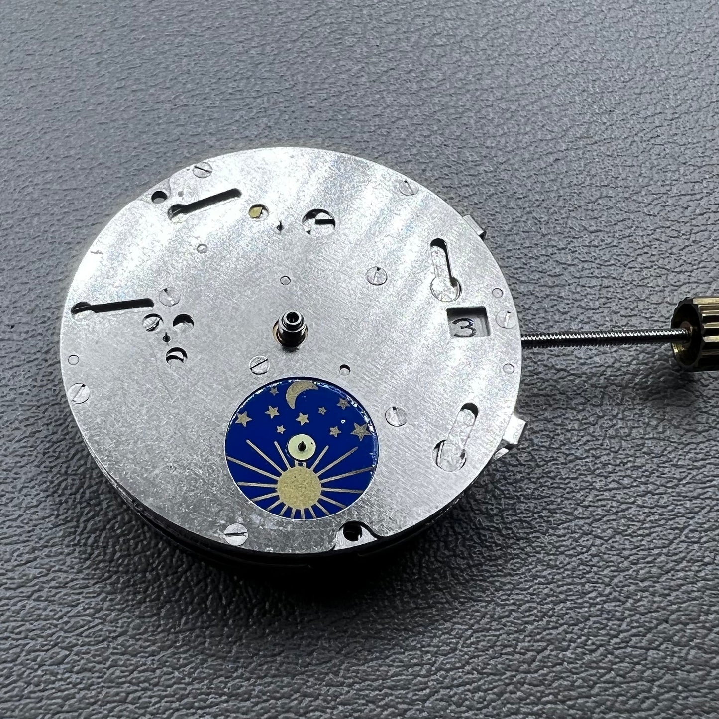 China 2813 Moon Phase@6 Date Silver Multi-Function Automatic Mechanical Movement