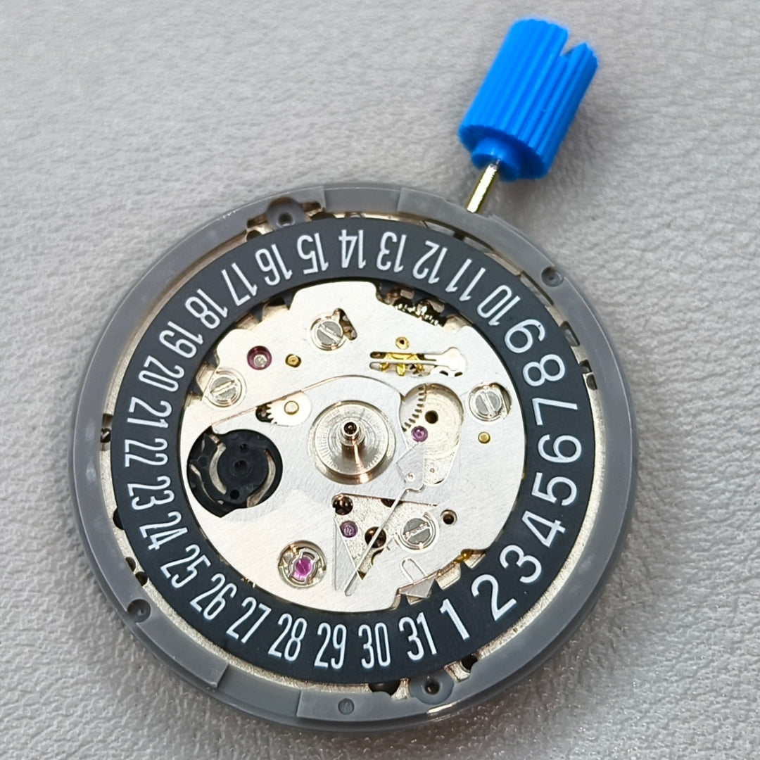 Seiko NH35A Automatic Mechanical Movement Black Wheel 24 Jewels Date@6