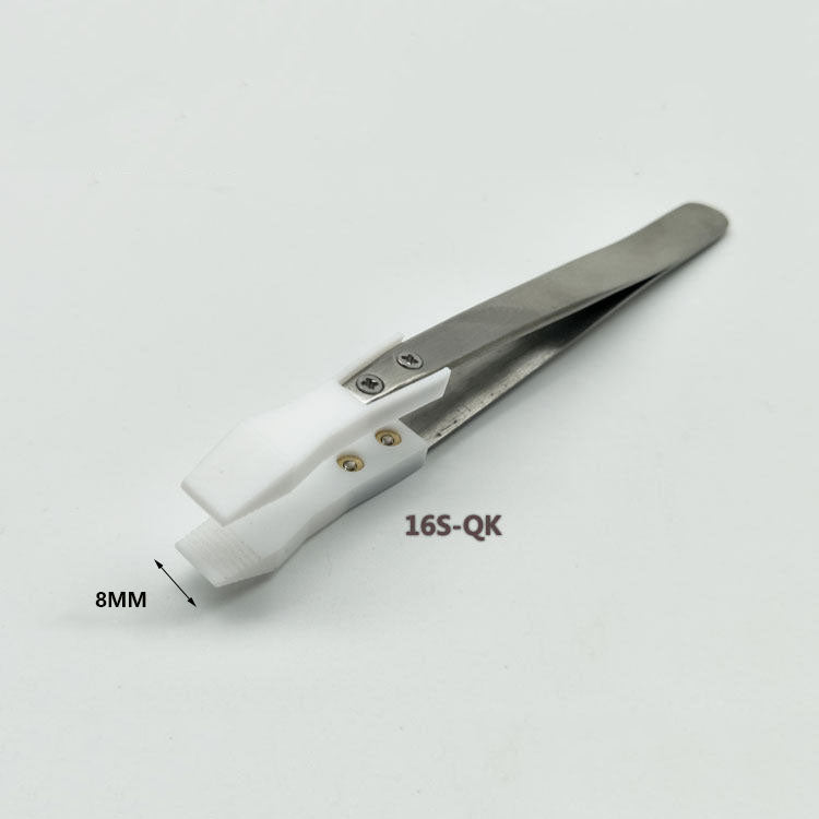 PTFE tweezers, chemical resistant for lab and semiconductor wafer handling tasks