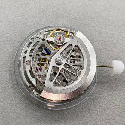 Silver HZ75DOA Hollow Bare Balance Wheel Automatic Mechanical Movement