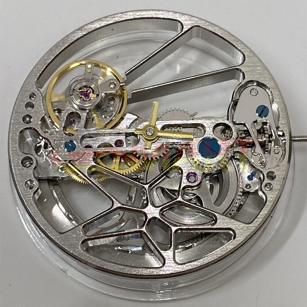 China Made Carved Bare Balance Watch Accessory with Hollow Automatic Mechanical Movement, precision-crafted for durability.