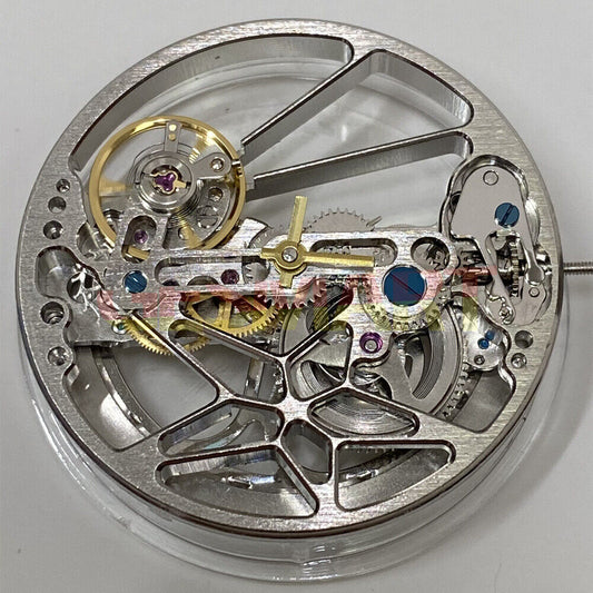 China Made Carved Bare Balance Watch Accessory with Hollow Automatic Mechanical Movement, precision-crafted for durability.