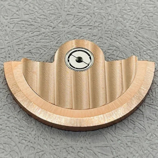 Modified Rose Golden Vertical Stripe Rotor Oscillating Weight for NH35 NH36 Movement