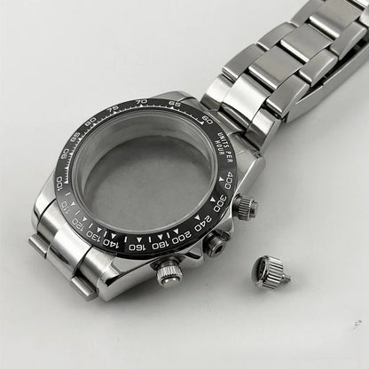 Daytona 40mm Sapphire Glass Watch Case Ceramic Bezel Men's for VK63 VK63A VK64