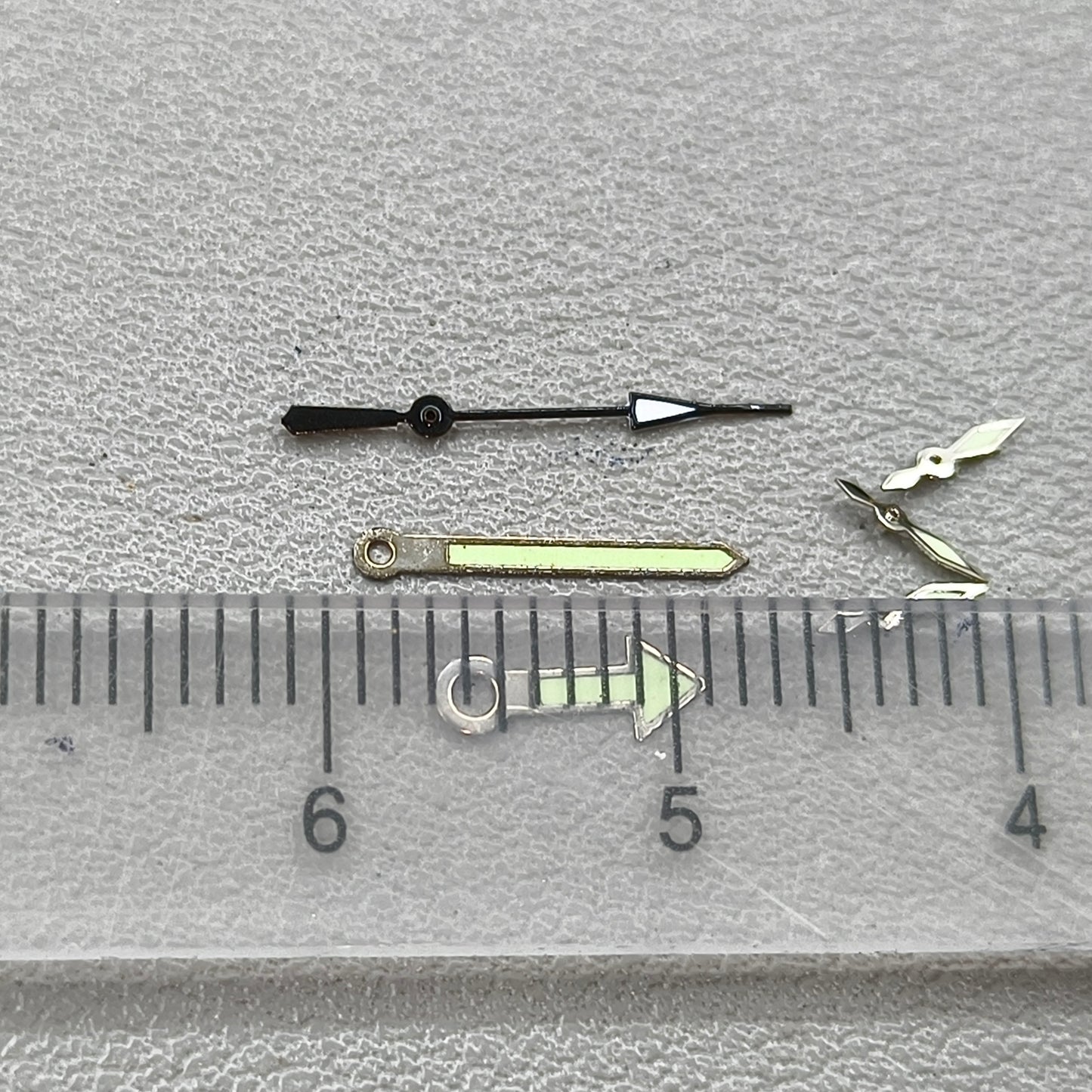 2 Sets/Pack Silver+black Trim Green Lume Watch Hands for Miyota OS10 OS20 OS30