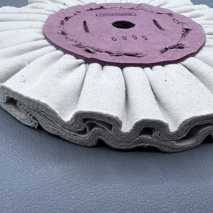 Swiss Bergeon 5689 polishing wheel in unbleached cotton for watch accessory maintenance