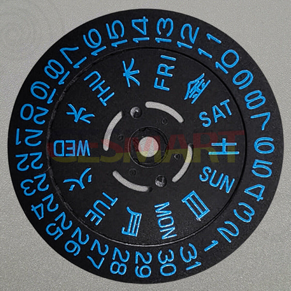 Original Japan Made Blue Font Date Disk Wheel for Movement NH36 Date@3.8