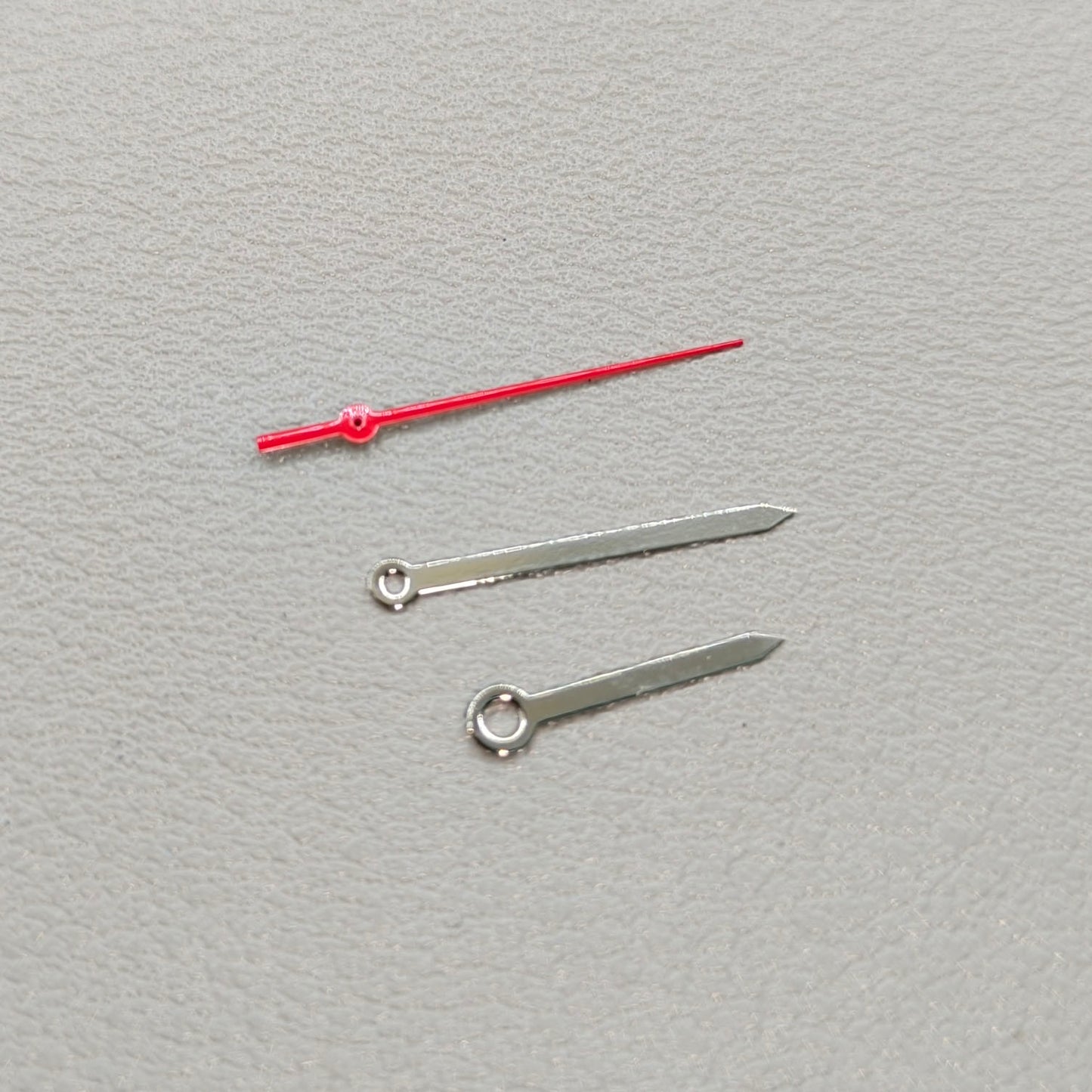 2 Sets/Pack Silver+Red Arrow Shape Watch Hands for Ronda 515 Quartz Movement