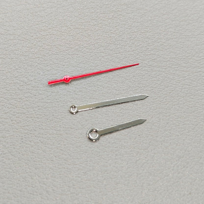 2 Sets/Pack Silver+Red Arrow Shape Watch Hands for Ronda 515 Quartz Movement