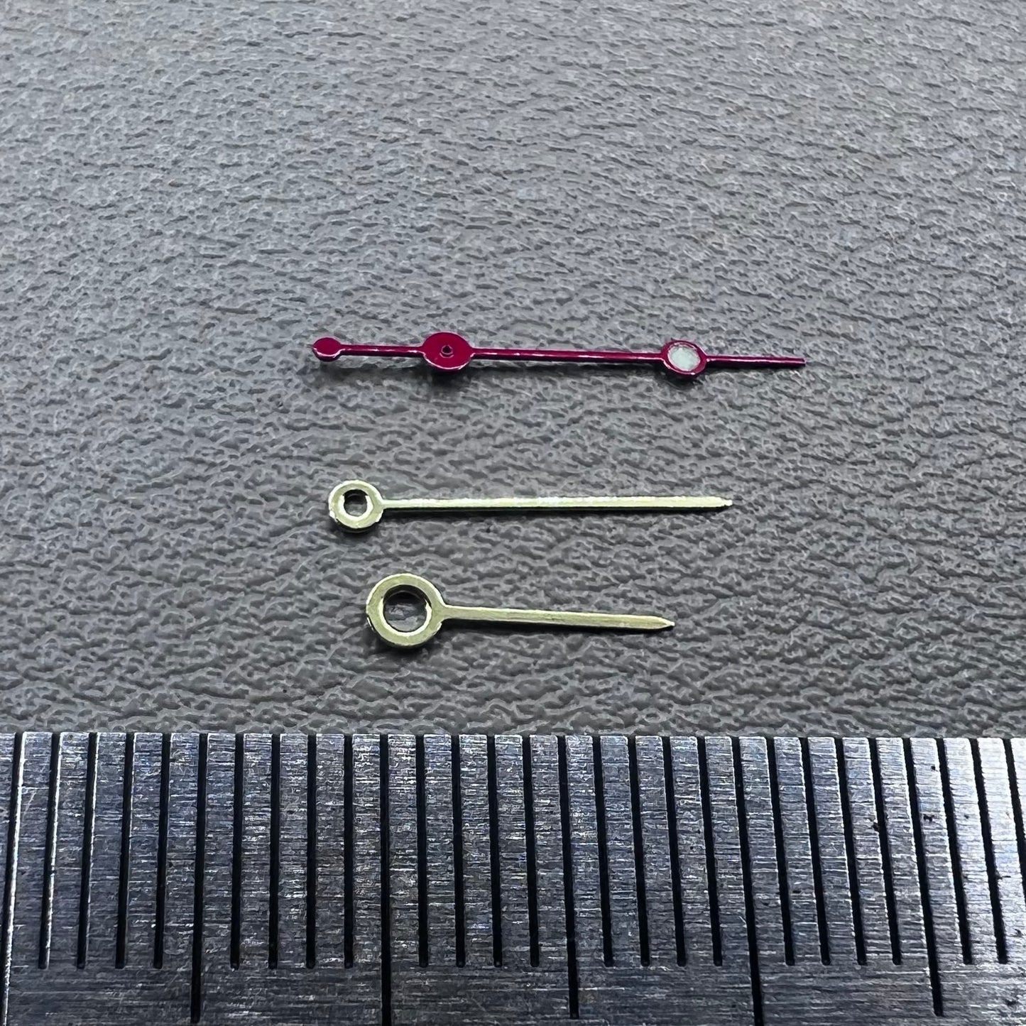 2 Sets Golden+Red Painted with Lume Watch Hand Set for Ronda 515 Movement