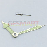 Silver Trim Heart Shaped Green Lume Watch Hands for ST3600/ST3620/ETA6497/6498