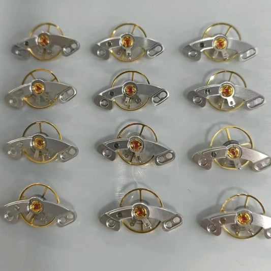 Balancier complet pour mouvement mécanique Dandong 4130, ressort moteur bleu