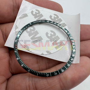 38.5mm Aluminum Alloy Green Ring+White Font Watch Bezel for Omega Speedmaster