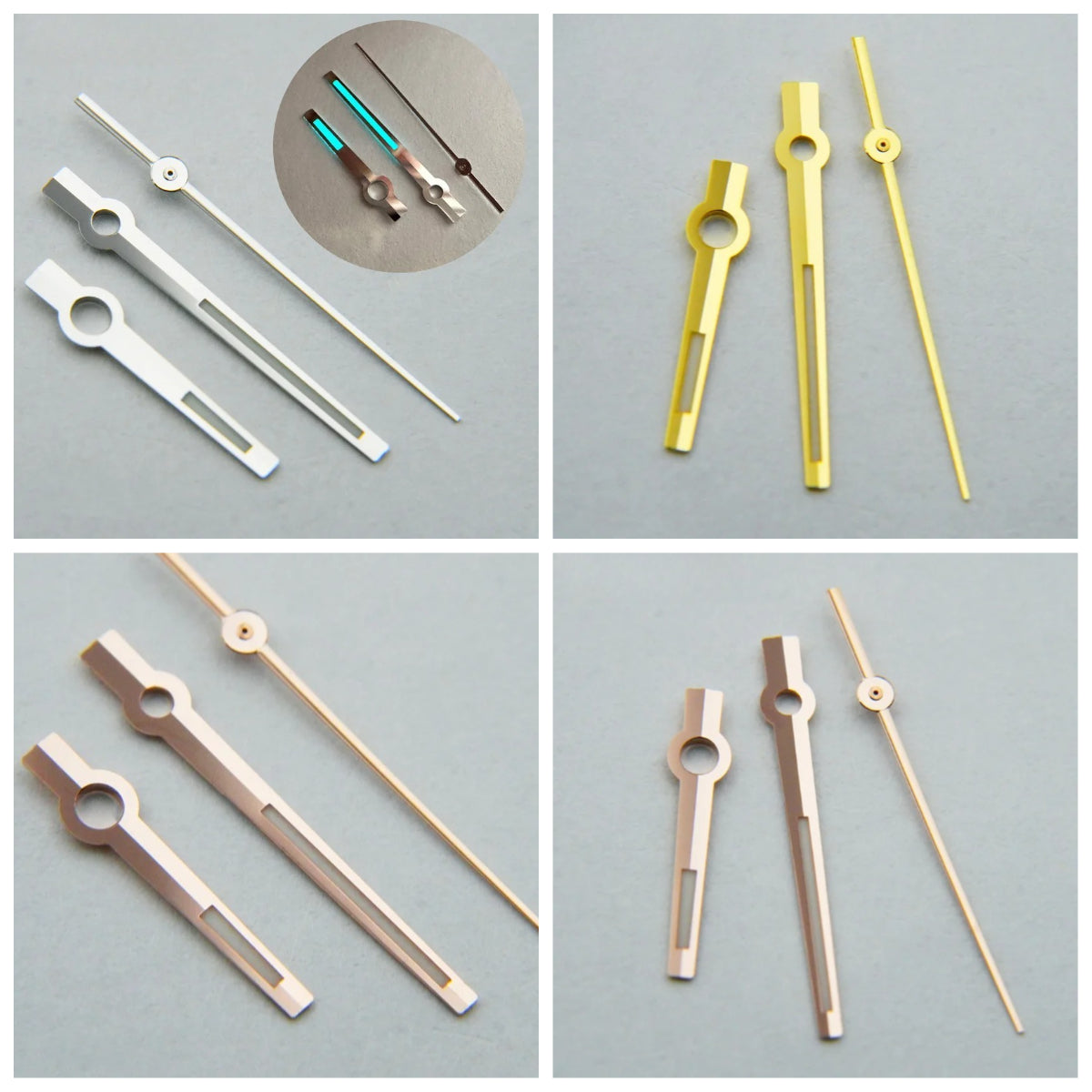 D Just Hands Silver Gold Rose Gold Watch Hands Lume Pointers Fit RLX3135/3235