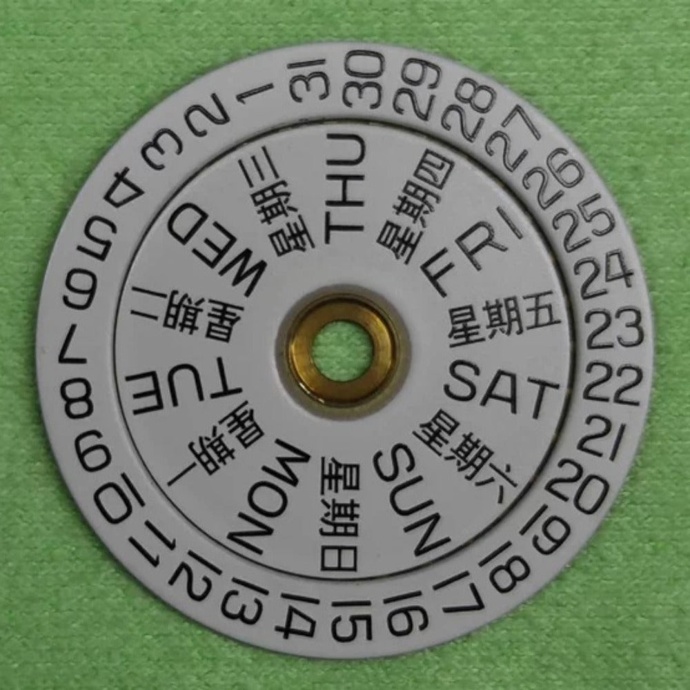 Date disk wheel with week indicator for ETA 2836, 2824, 2892 watch movements, precision parts.