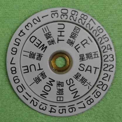 Date disk wheel with week indicator for ETA 2836, 2824, 2892 watch movements, precision parts.