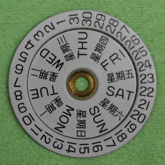 Date disk wheel with week indicator for ETA 2836, 2824, 2892 watch movements, precision parts.