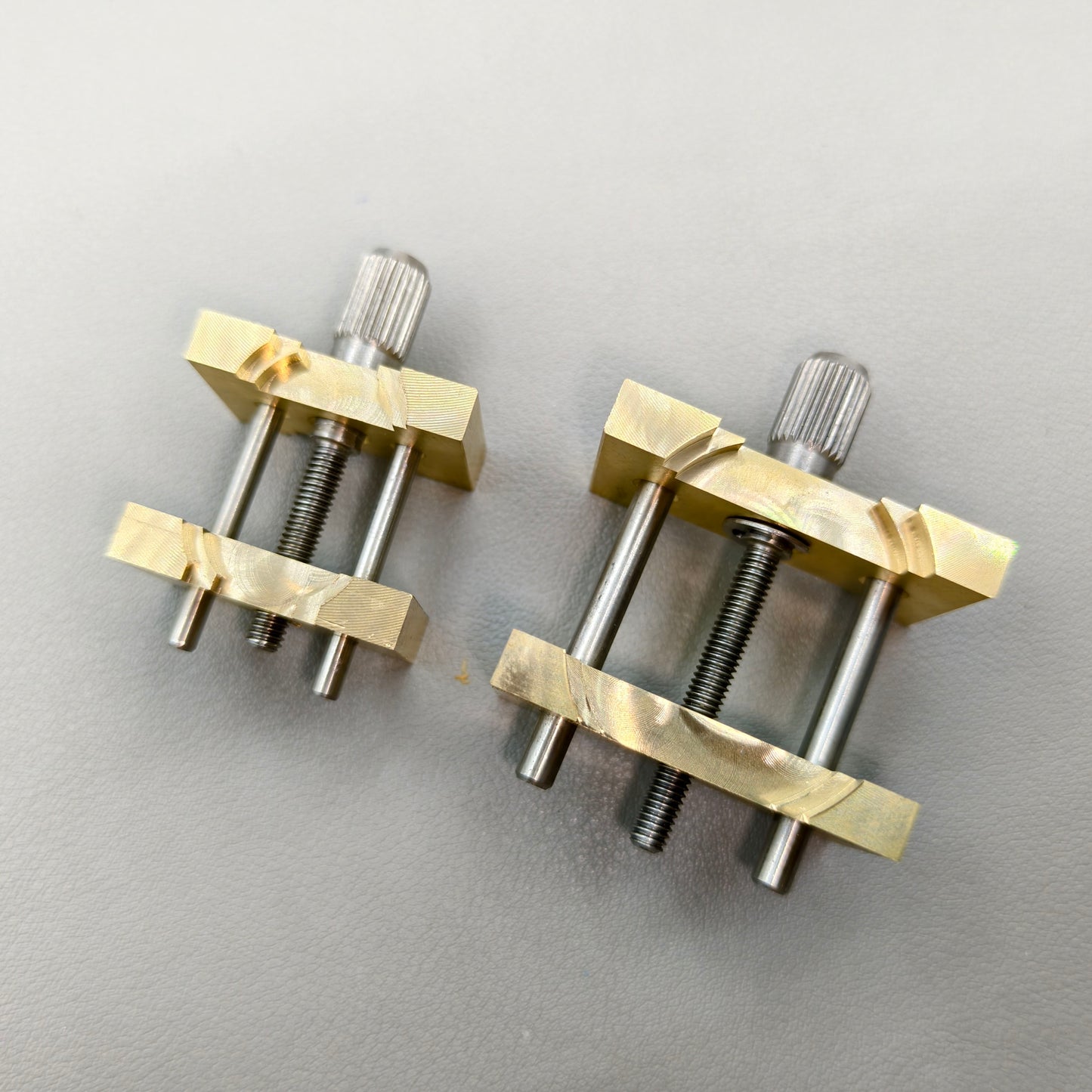 2 PIECES Watch Movement Holder Clamp Vise Copper Vintage Small & Big Size