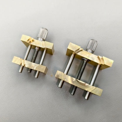2 PIECES Watch Movement Holder Clamp Vise Copper Vintage Small & Big Size