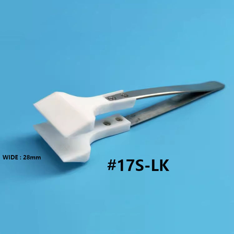PTFE anti-static tweezers resistant to acid, alkali, and high temperatures for precise watch accessory handling.