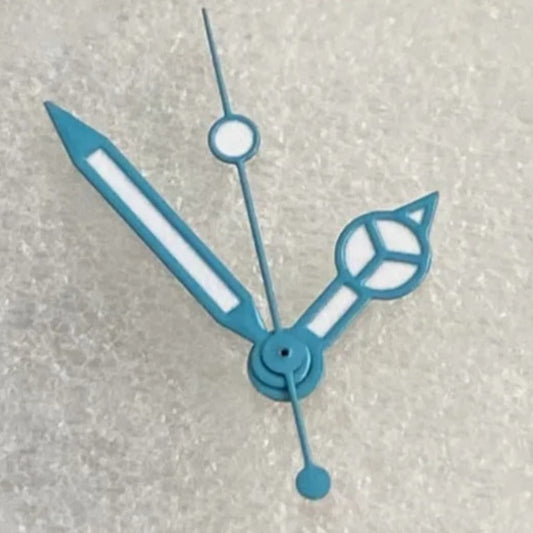 Blue Green Trim 8mmx12mmx12.5mm Green Lume Watch Hands Set for NH34 NH35 NH36 NH38 NH39