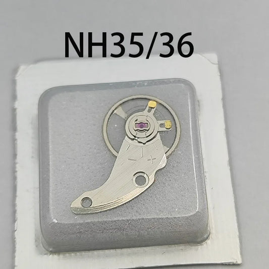 Silver balance wheel splint for NH35/36/38/39 watch movements, compatible with various watch accessories.