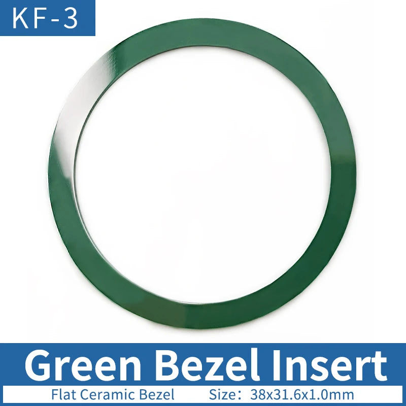 Green 38mm Flat Ceramic Watch Bezel Insert Fit For Skx007 Skx009 Skx011