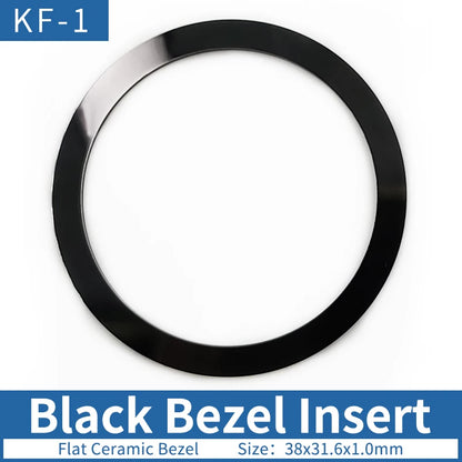 Black 38mm Flat Ceramic Watch Bezel Insert Fit For Skx007 Skx009 Skx011