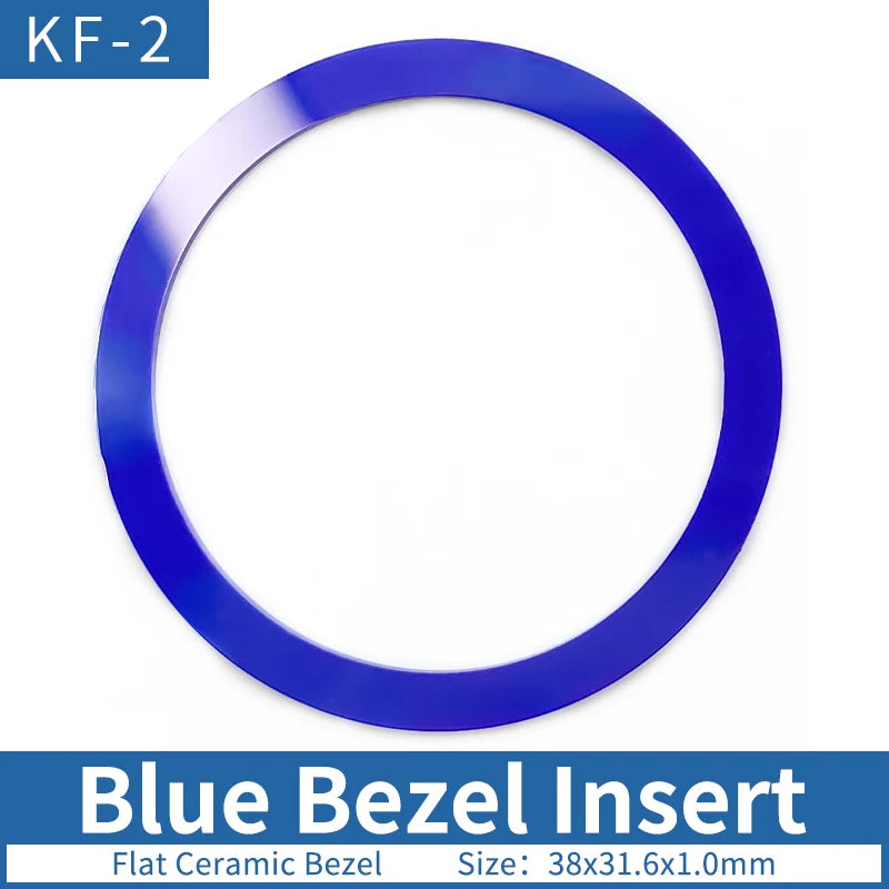 Blue 38mm Flat Ceramic Watch Bezel Insert Fit For Skx007 Skx009 Skx011
