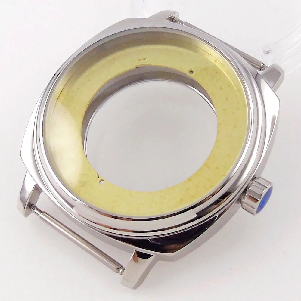42mm Square Polished Watch Case For NH35 NH36 8215 821A ETA 2836 Mingzhu 2813