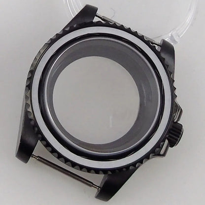 40mm Sapphire Glass Black PVD Watch Case fit NH35 NH36 Miyota 8215 2813 ETA2824