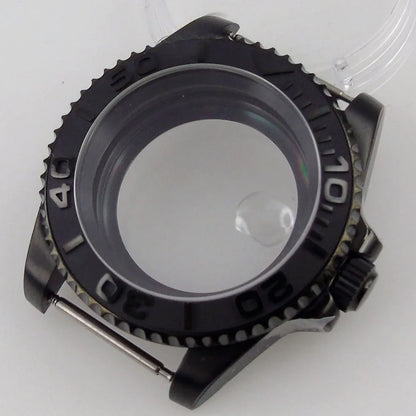 40mm Sapphire Glass Black PVD Watch Case fit NH35 NH36 Miyota 8215 2813 ETA2824