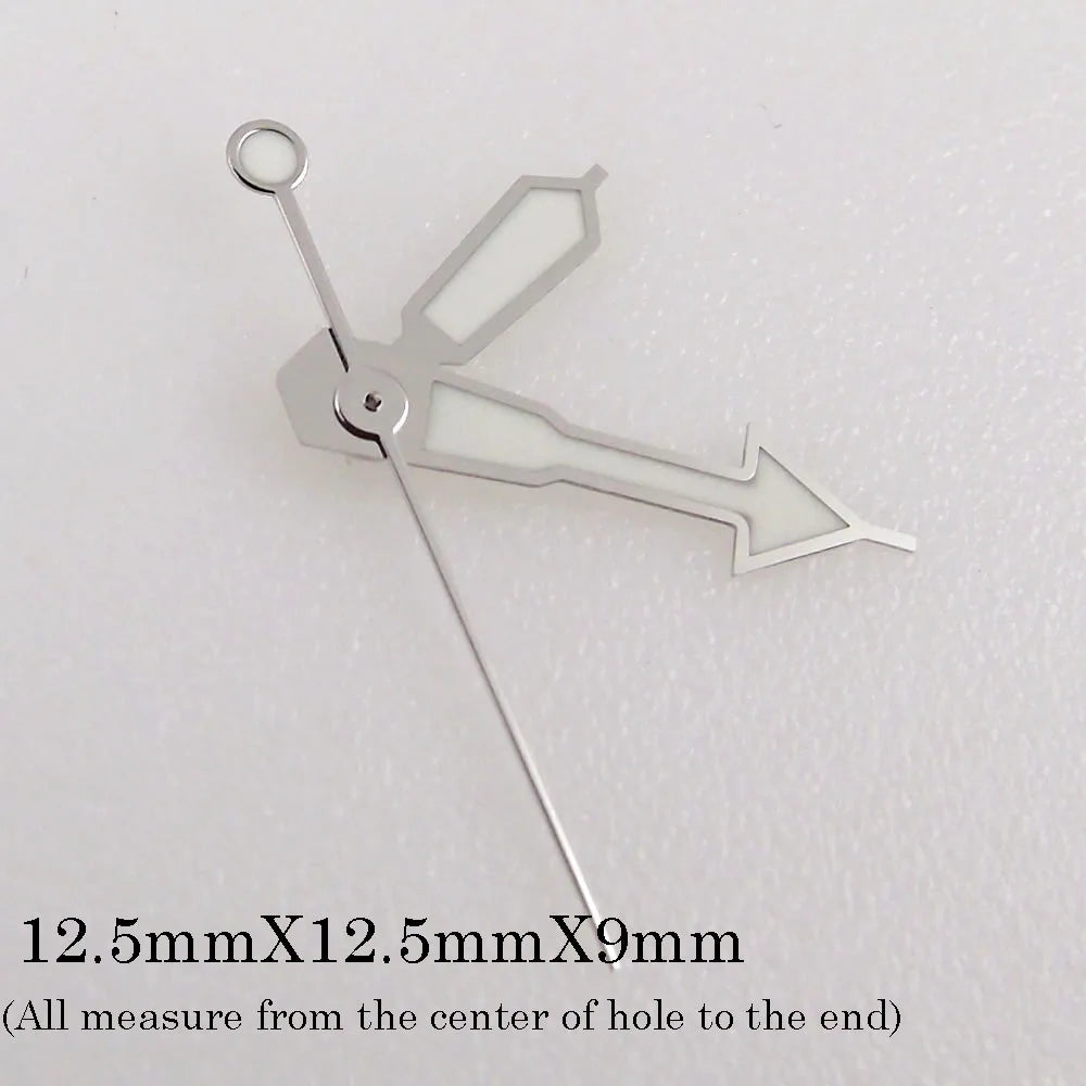 Green luminous watch hands set, compatible with NH35 NH36 7s36 7s25 7s35 6r15 movements.