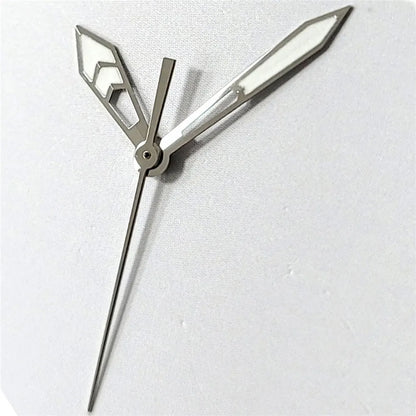 Modified Silver Trim Green Luminous Watch Hands for NH35 NH36 4R36
