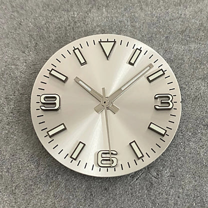 28.5MM Watch Dial + Watch Hands Green Luminous Dials for NH35/36/4R/7S Movement