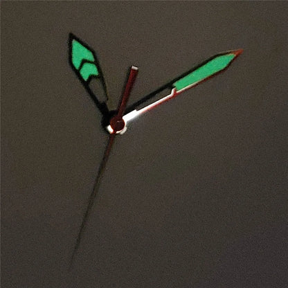 Modified Silver Trim Green Luminous Watch Hands for NH35 NH36 4R36