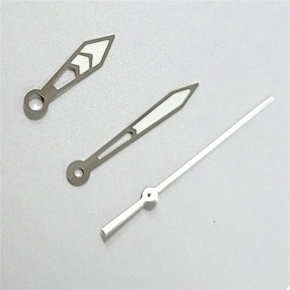 Modified Silver Trim Green Luminous Watch Hands for NH35 NH36 4R36