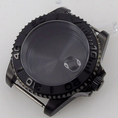 40mm Sapphire Glass Black PVD Watch Case fit NH35 NH36 Miyota 8215 2813 ETA2824